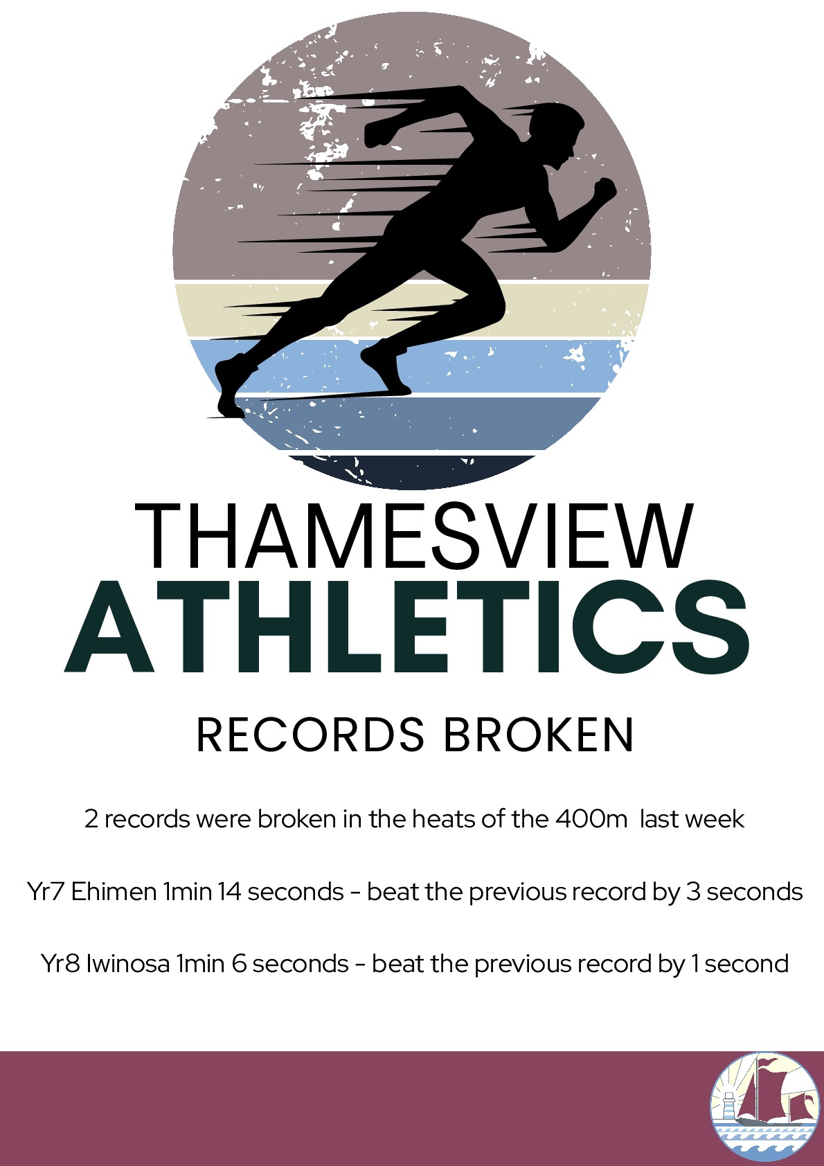 Athletics Carnival School Poster in Orange Retro Style