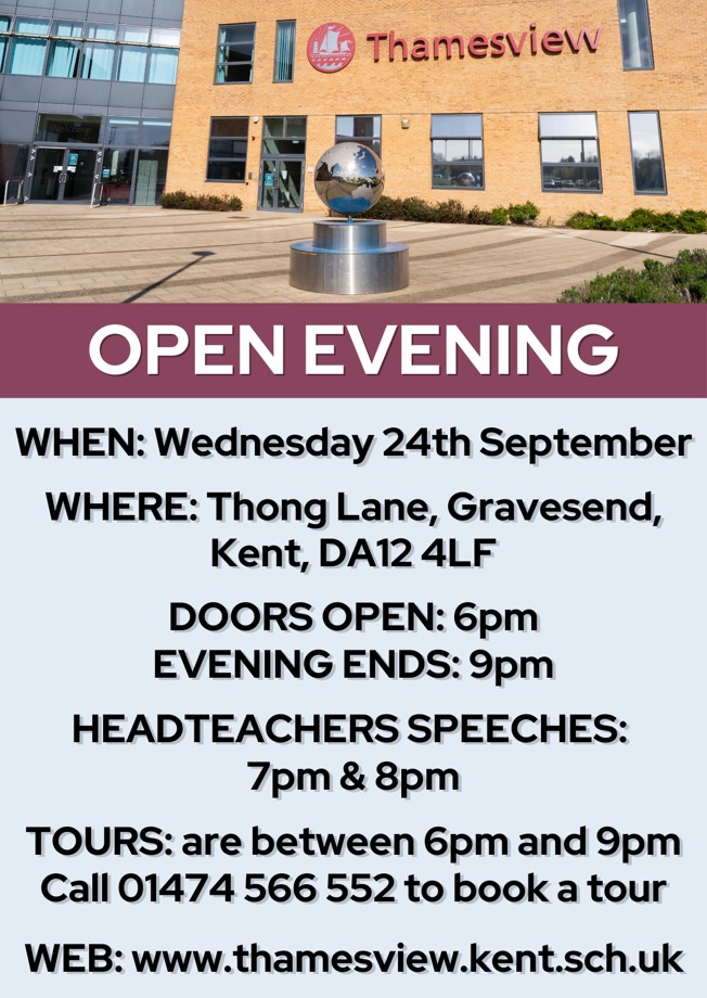 Open Evening mini leaflet e web