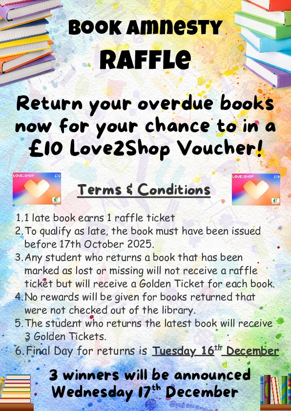 Book Amnesty Raffle Poster
